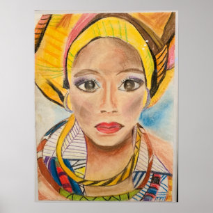 Afrikansk originalkonst poster