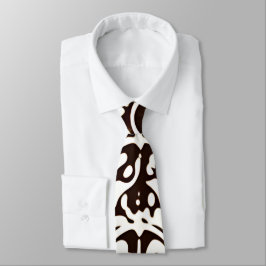 Afrikansk ornament Black White Mönster Slips