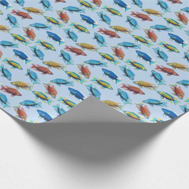 Afrikansk påfågelCichlidfisk som slår in papper Presentpapper (Hörn)