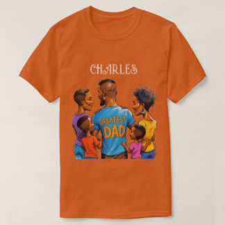 Afrikansk Pappa med maka och barn, Caricatures T Shirt