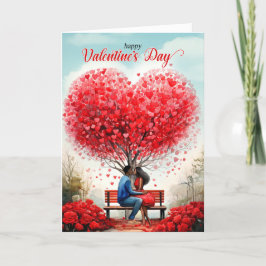 Afrikansk parapelhjärtdagen Träd Alla hjärtans dag Helgkort