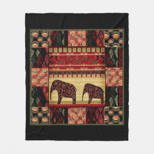 Afrikansk patchwork fleecefilt