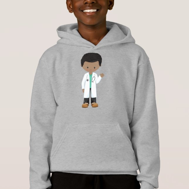 Afrikansk pojke, Doktor, lab Jackar, medicin T Shirt (Framsida)
