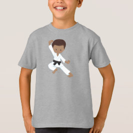 Afrikansk pojke, Karate Boy, Kata, Black Bälte T Shirt