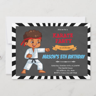 Afrikansk pojke karate inbjudan