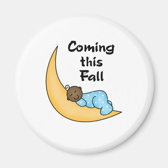 Afrikansk pojke på Måne Fall Magnet (Framsidan)