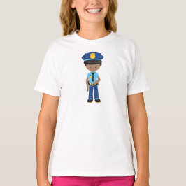 Afrikansk pojke, polis, polis t shirt