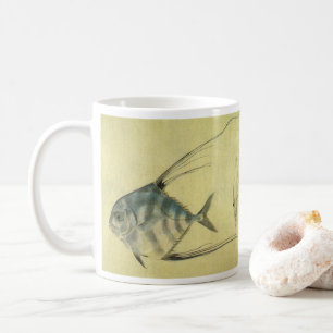 Afrikansk Pompano Fisk, Vintage Trådfenad Trevally Kaffemugg