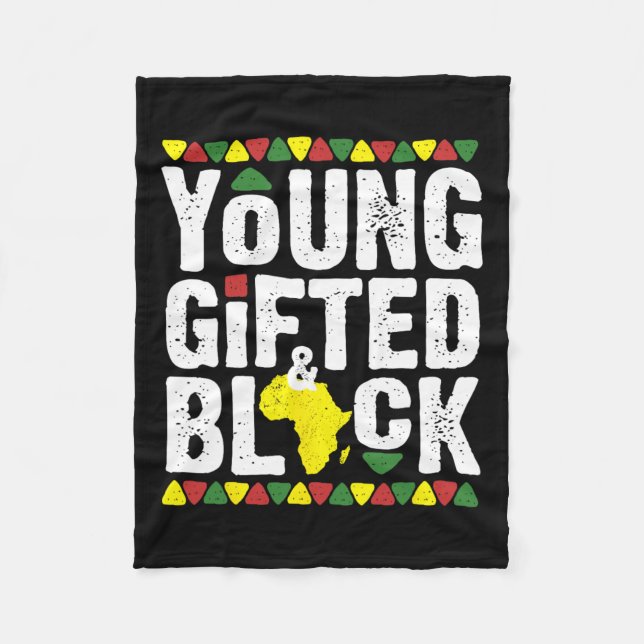 Afrikansk Pride i unga svarta Dashiki Fleecefilt (Framsidan)