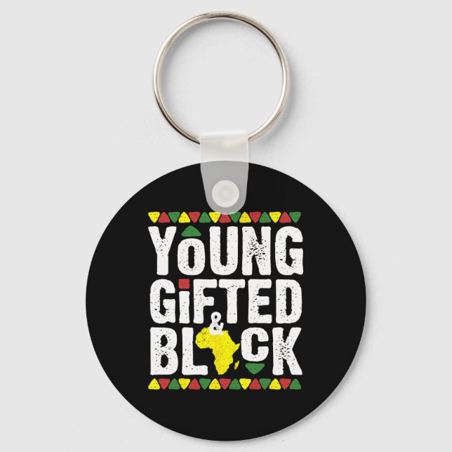 Afrikansk Pride i unga svarta Dashiki Nyckelring (Framsida)