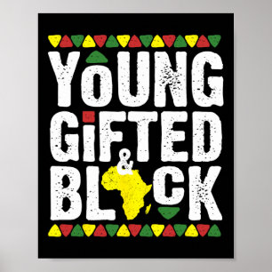 Afrikansk Pride i unga svarta Dashiki Poster