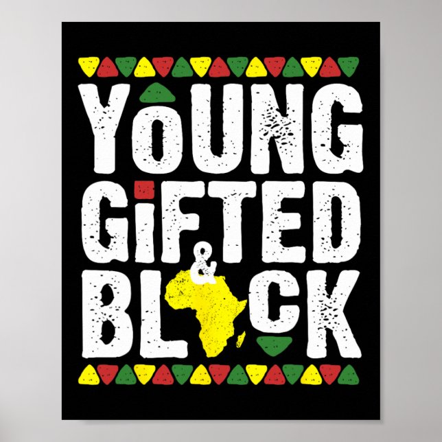 Afrikansk Pride i unga svarta Dashiki Poster (Framsidan)