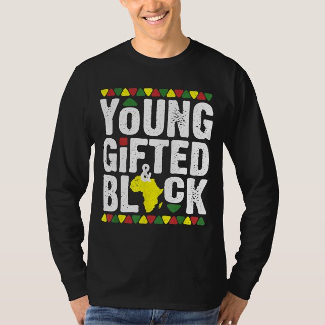 Afrikansk Pride i unga svarta Dashiki T Shirt (Framsida)