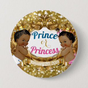Afrikansk Prince eller Princess Gender Avslöjande Knapp