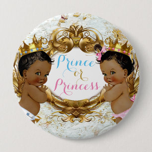 Afrikansk Prince eller Princess Gender Avslöjande Knapp