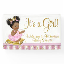 Afrikansk princess Baby Shower Banners