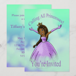 Afrikansk princess Birthday Inbjudningar