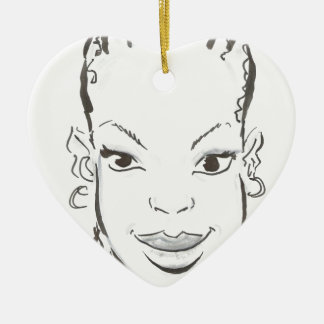 Afrikansk princess. julgransprydnad keramik