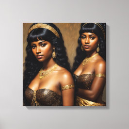 Afrikansk princesses Black Sisters Art Canvastryck