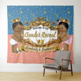 Afrikansk prins/prinsessa rosa/blå/guld glimmer