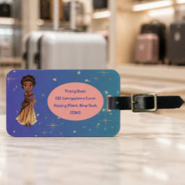 Afrikansk prinsessa bagageetikett bagagebricka
