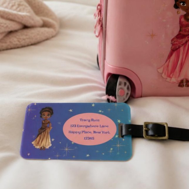 Afrikansk prinsessa bagageetikett bagagebricka (Skapare uppladdad)
