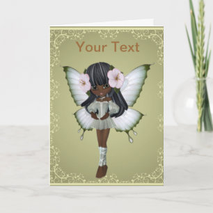Afrikansk prinsessa Butterfly Greeting Card Kort