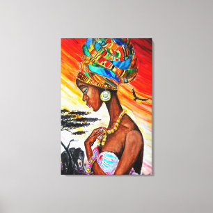 Afrikansk prinsessa canvastryck