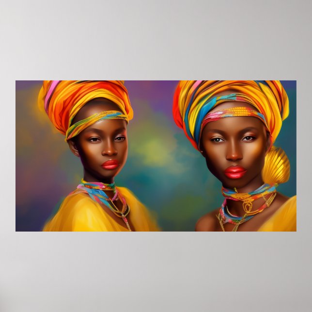 Afrikansk prinsessa kvinnor guld smycken 2 poster (Framsidan)