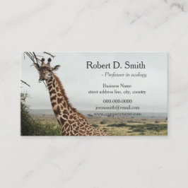 Afrikansk professionell för giraffvetenskap i vild visitkort