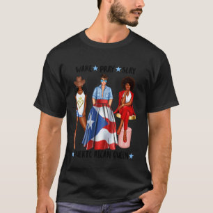 Afrikansk puertoricansk drottning Kvinnors flagga T Shirt