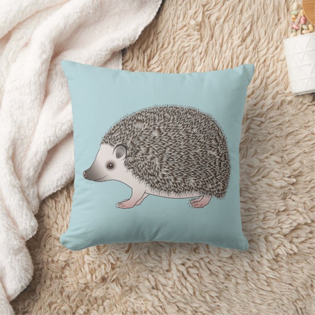Afrikansk Pygmy Hedgehog Cute Tecknad Illustration Kudde (Filt)