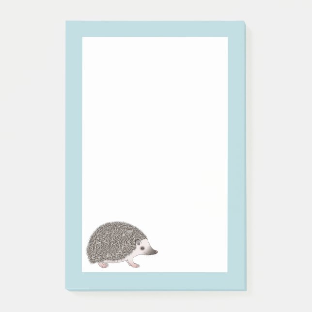 Afrikansk Pygmy Hedgehog Cute Tecknad Illustration Post-it Block (Framsida)