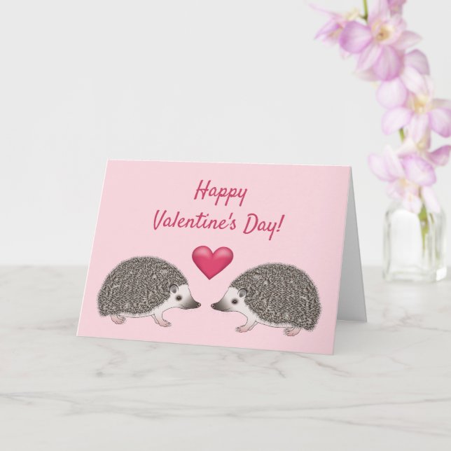 Afrikansk Pygmy Hedgehogs - Glad Alla hjärtans dag Kort (Orkide)