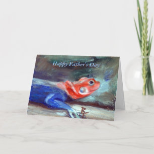 Afrikansk Rainbow Lizard Fars dag Card Kort