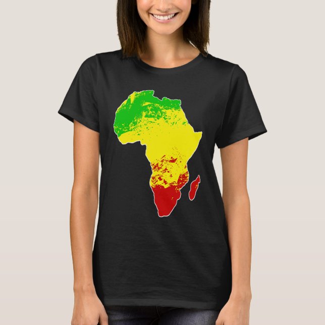 Afrikansk rastafarisk traditionell Mönster T Shirt (Framsida)
