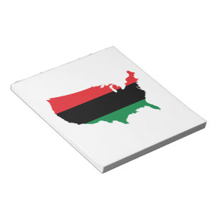 Afrikansk _ Red, Black & Grönt Färg Anteckningsblock