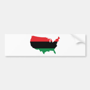 Afrikansk _ Red, Black & Grönt Färg Bildekal