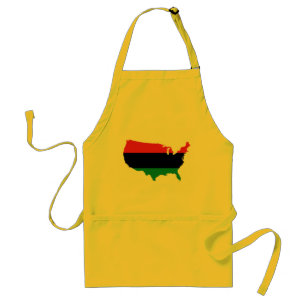 Afrikansk _ Red, Black & Grönt Färg Förkläde