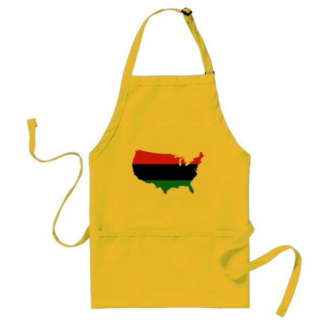 Afrikansk _ Red, Black & Grönt Färg Förkläde (Framsidan)