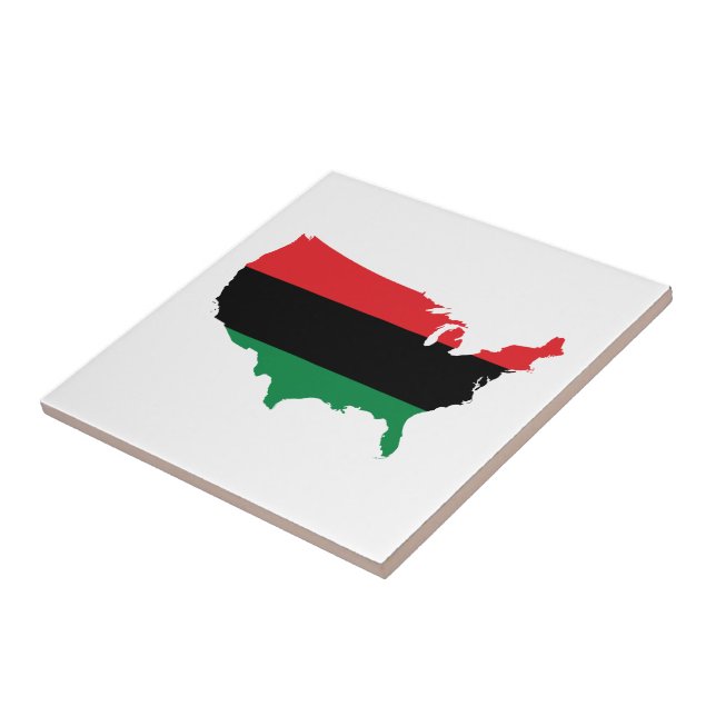 Afrikansk _ Red, Black & Grönt Färg Kakelplatta (Sidan)