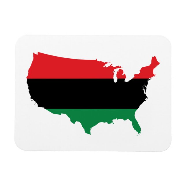 Afrikansk _ Red, Black & Grönt Färg Magnet (Horisontell)