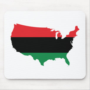 Afrikansk _ Red, Black & Grönt Färg Musmatta