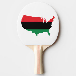 Afrikansk _ Red, Black & Grönt Färg Pingisracket
