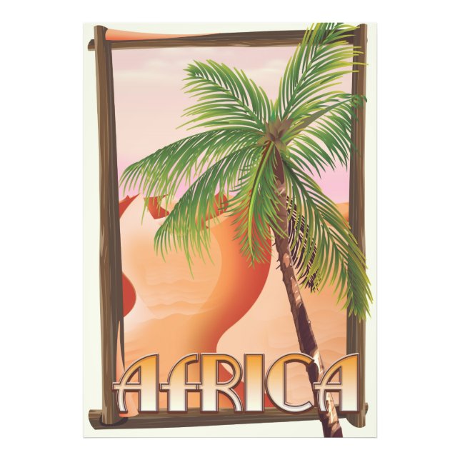 Afrikansk reseaffisch fototryck (Framsidan)