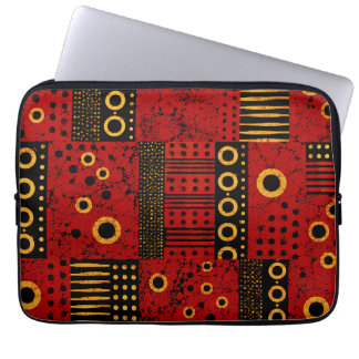 Afrikansk röd solstrålning tribal laptopfodral laptop fodral
