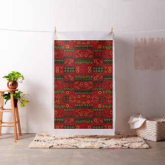 Afrikansk röd soluppgång stam patchwork tyg