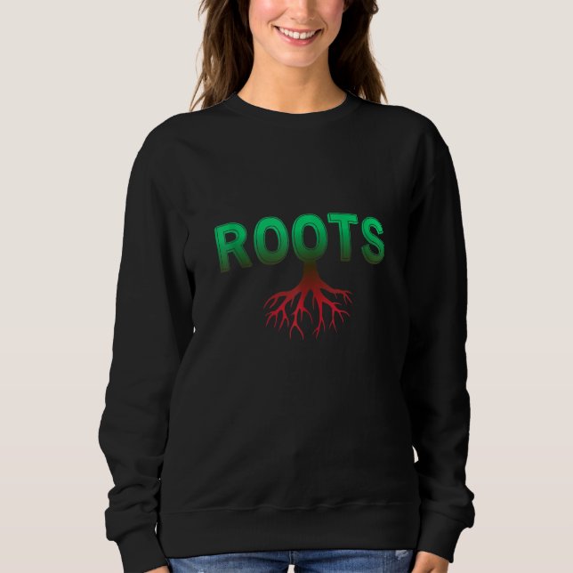 Afrikansk roots Powerful Träd Coola Black History  T Shirt (Framsida)