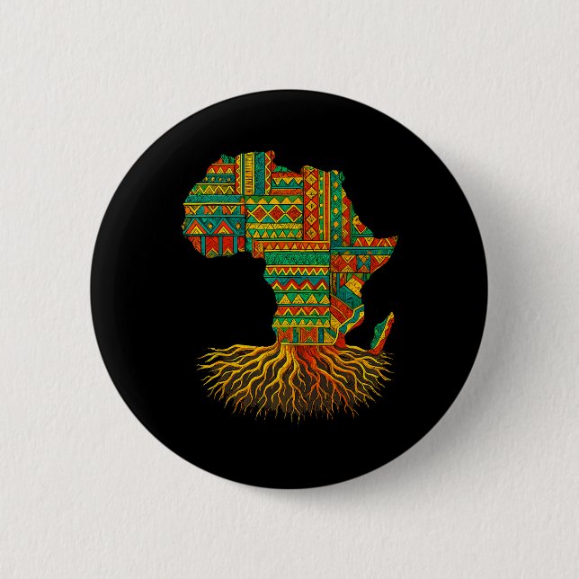 Afrikansk rötter Afrika Karta Melanin Junelfte Knapp (Framsida)