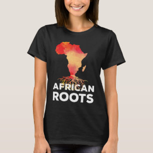 Afrikansk rötter Afrika Karta Proud African Afro T Shirt